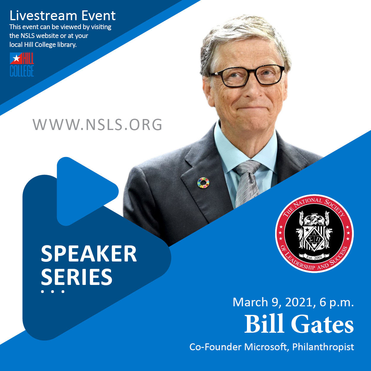 NSLS Speaker Series: Bill Gates